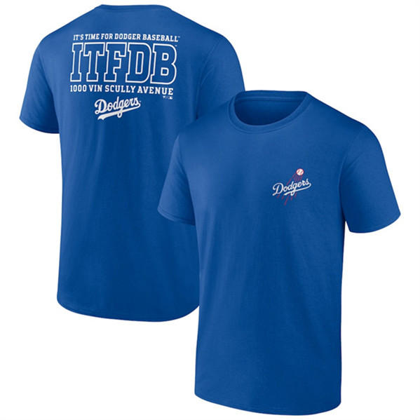 Men's Los Angeles Dodgers Blue Iconic Bring It T-Shirt
